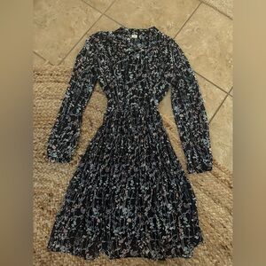 FLORAL MINI LONG SLEEVE DRESS